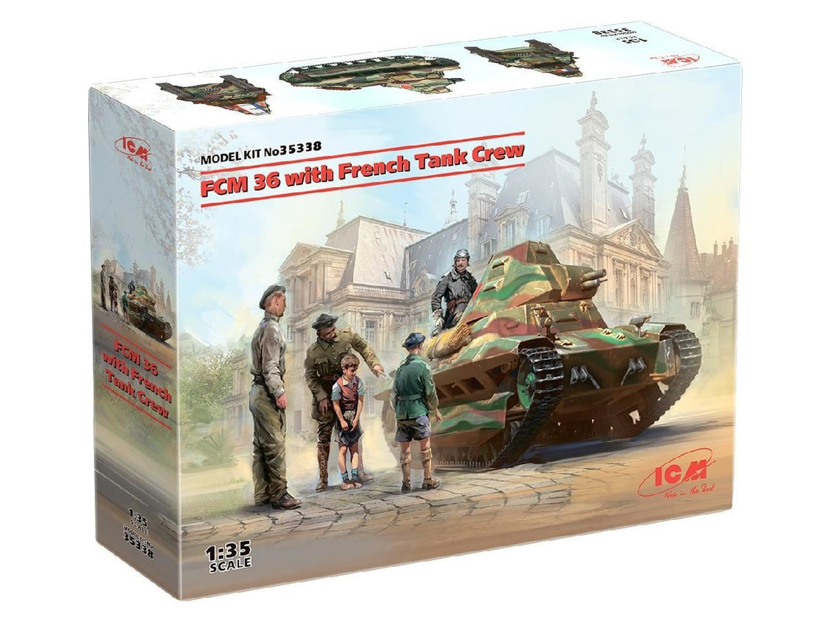 Icm Fcm 36 With French Tank Crew 5 Figures