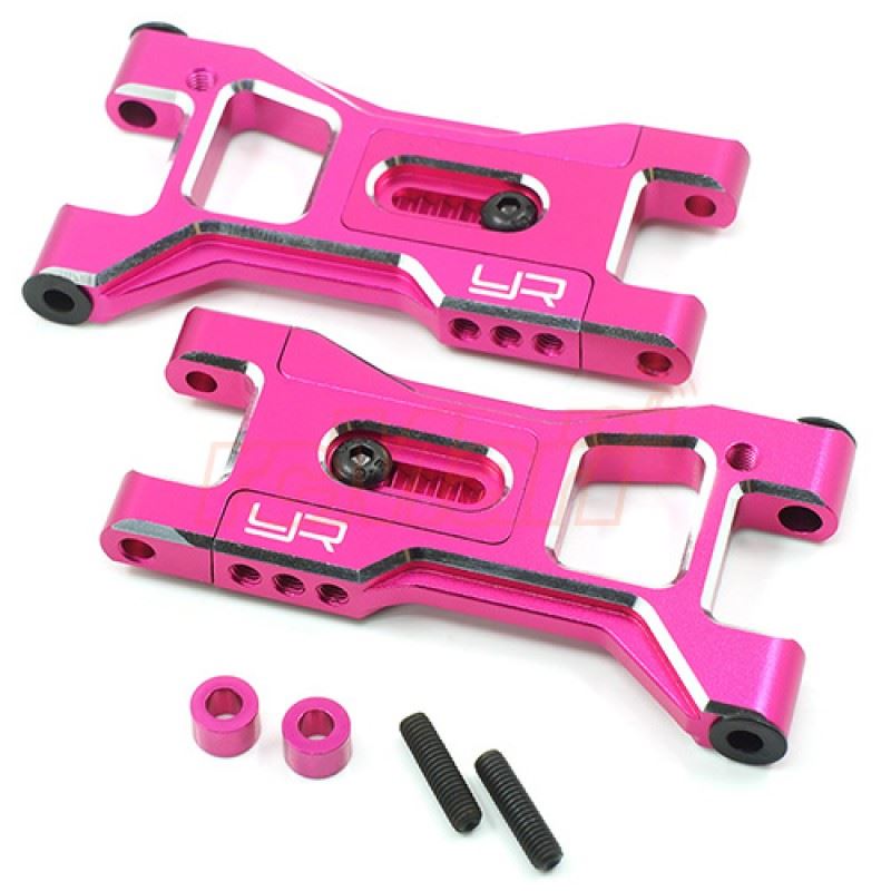 Yeah Racing Aluminum Adjustable Rear Suspension Lower Arm For 3Racing Sakura D4 Pink