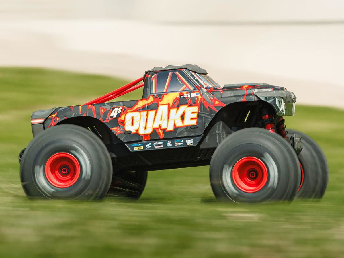 Arrma 1/8 Quake 4S Dsc 4X4 Rtr Monster Truck, Black/Red