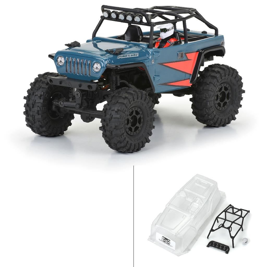 Pro 1/24 2004 Jeep Lj Clear Body/Trail Cage: Scx24