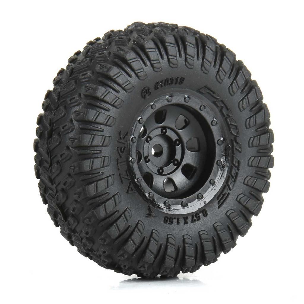 Pro-Line 1/30 Aztek Front/Rear Mounted Black Clobber (4) For Axial Sc