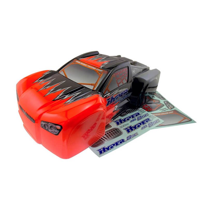 Hobao Hyper 8Sce Printed Body Shell - Orange/Black