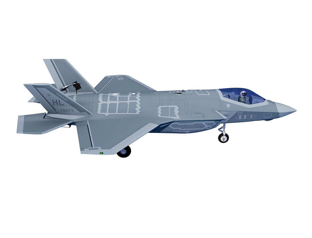 Xfly 64Mm F-35 Lightning Edf 750Mm With Retract Without Tx/Rx/Batt