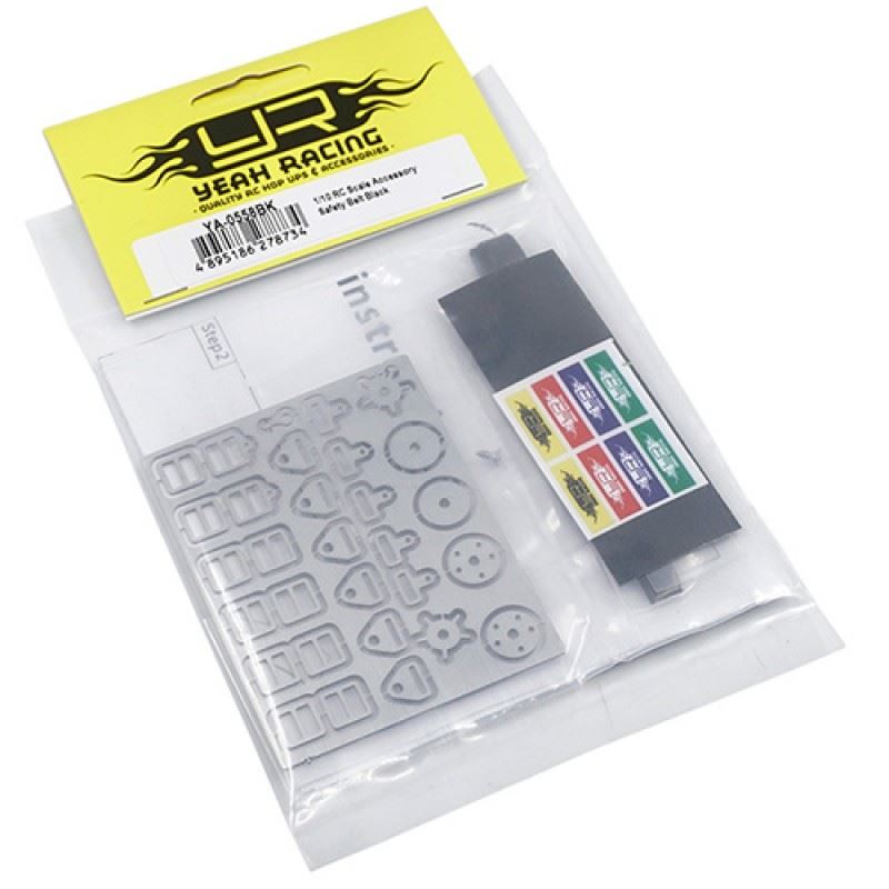 Yeah Racing 1/10 RC Scale Accessory Safety Belt Black