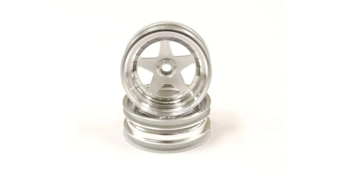 Kyosho Scorpion 2014 Satin Chromed Front Wheel 2.2 Inches (2)