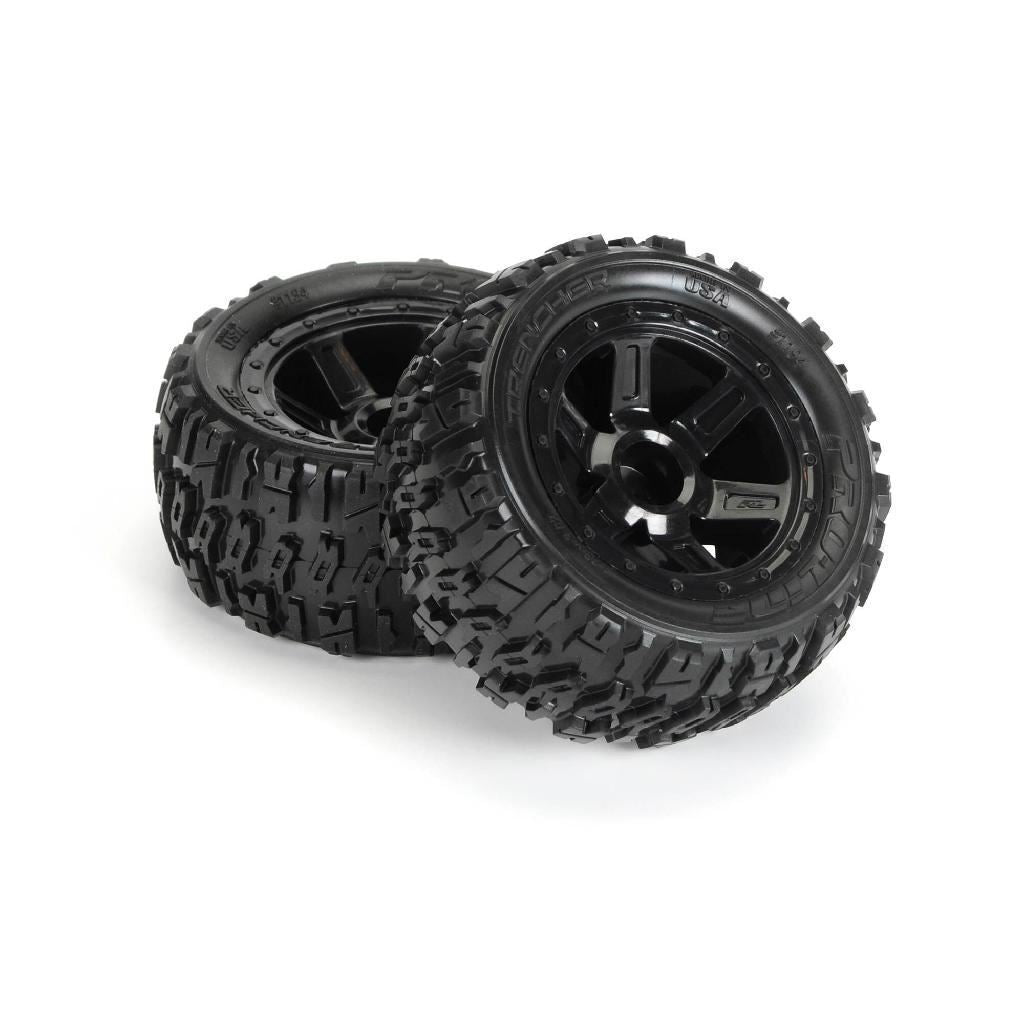 Proline 1/16 Trencher M2 Fr/Rr 2.2In Tires Mounted 12mm Blk Desperado