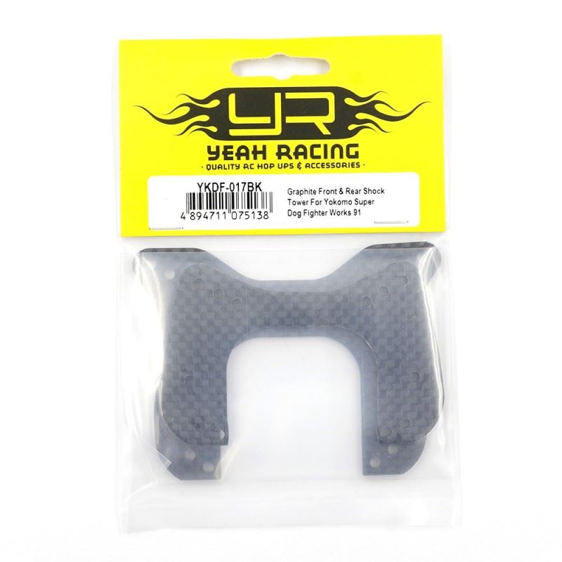 Yeah Racing Graphite Front & Rear Shock Tower For Yokomo Super Dog Fighter Works 91
