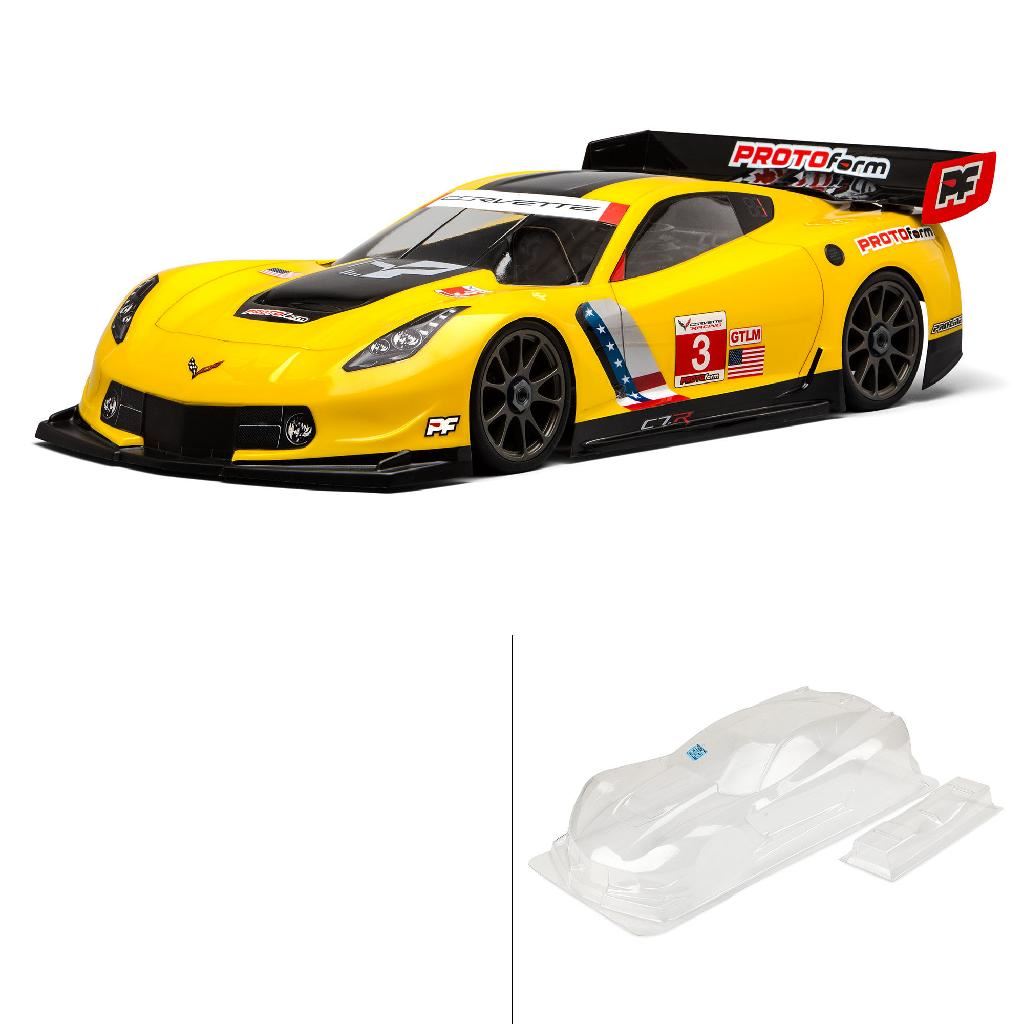 PRM 1/8 Chevrolet Corvette C7.R Clear Body: 1:8 GT (Long Wheelba