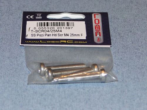 RACTIVE SS Pozi Pan Hd Scr M4 25mm Pk4