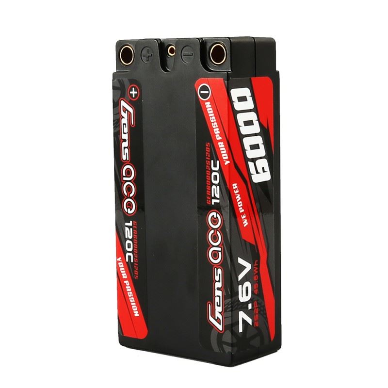 Gens ace 6000mAh 7.6V High Voltage 120C 2S 2P Shorty Lipo