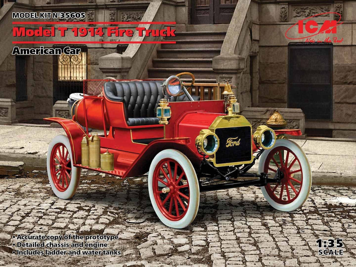 Icm Model T 1914 Fire Truck, American Car