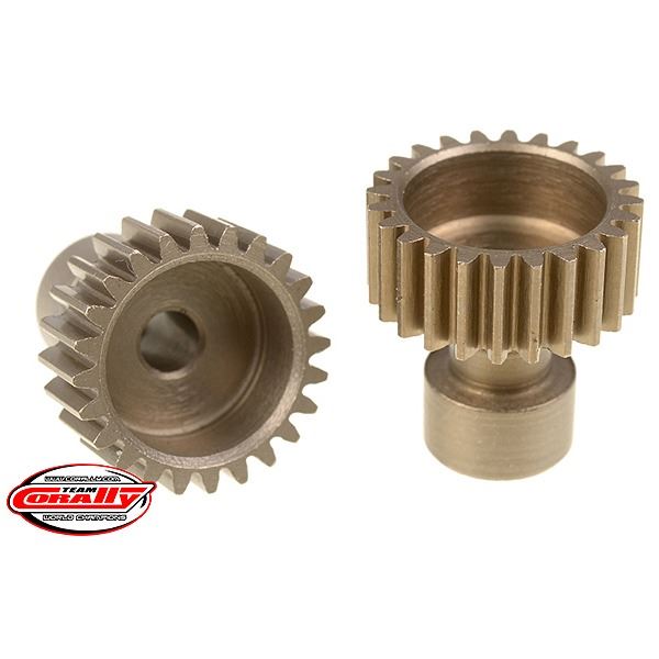 Corally 48 Dp Pinion Long Boss Hardened Steel 24 Teeth Dia. 3.17mm