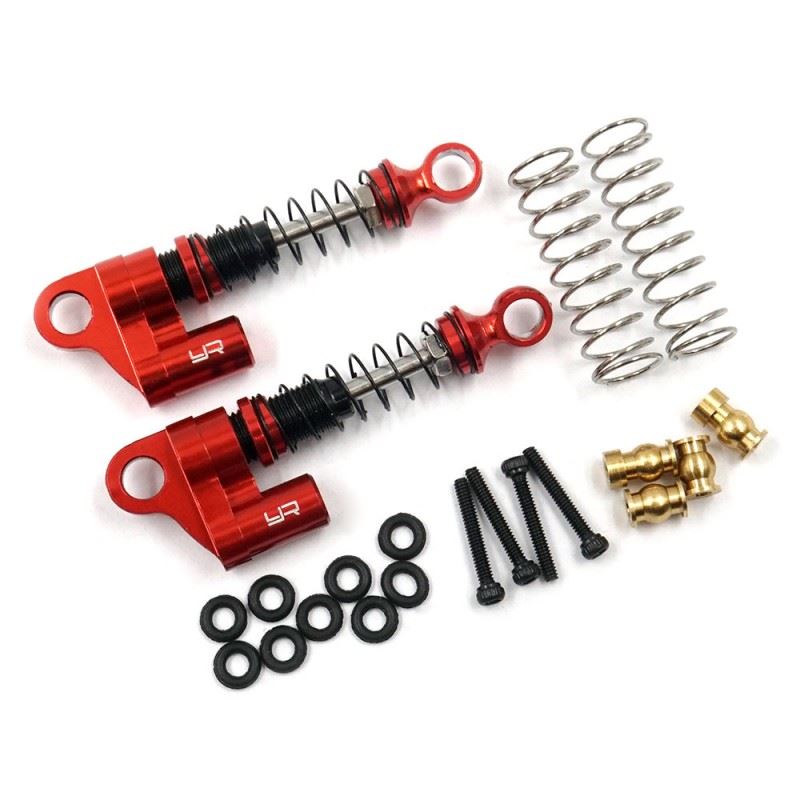 Yeah Racing Aluminum Shock Pair For Axial SCX24 Red