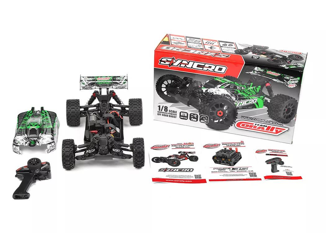 Corally Syncro-2 1/8 Brushless 3-4S Basher Buggy Rtr - Green