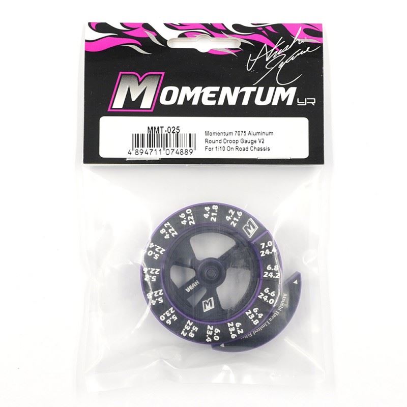 Yeah Racing Momentum 7075 Aluminum Round Droop Gauge V2 For 1/10 On Road Chassis Limited Edition