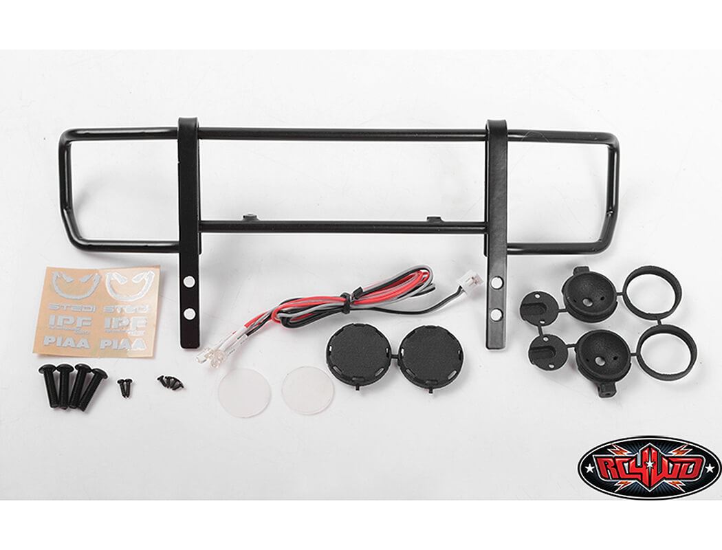 RC4WD COMMAND FRONT BUMPER W/BLACK LIGHTS & LIGHT KIT SET FOR TRAXXAS MERCEDES-BENZ G63 AMG 6X6
