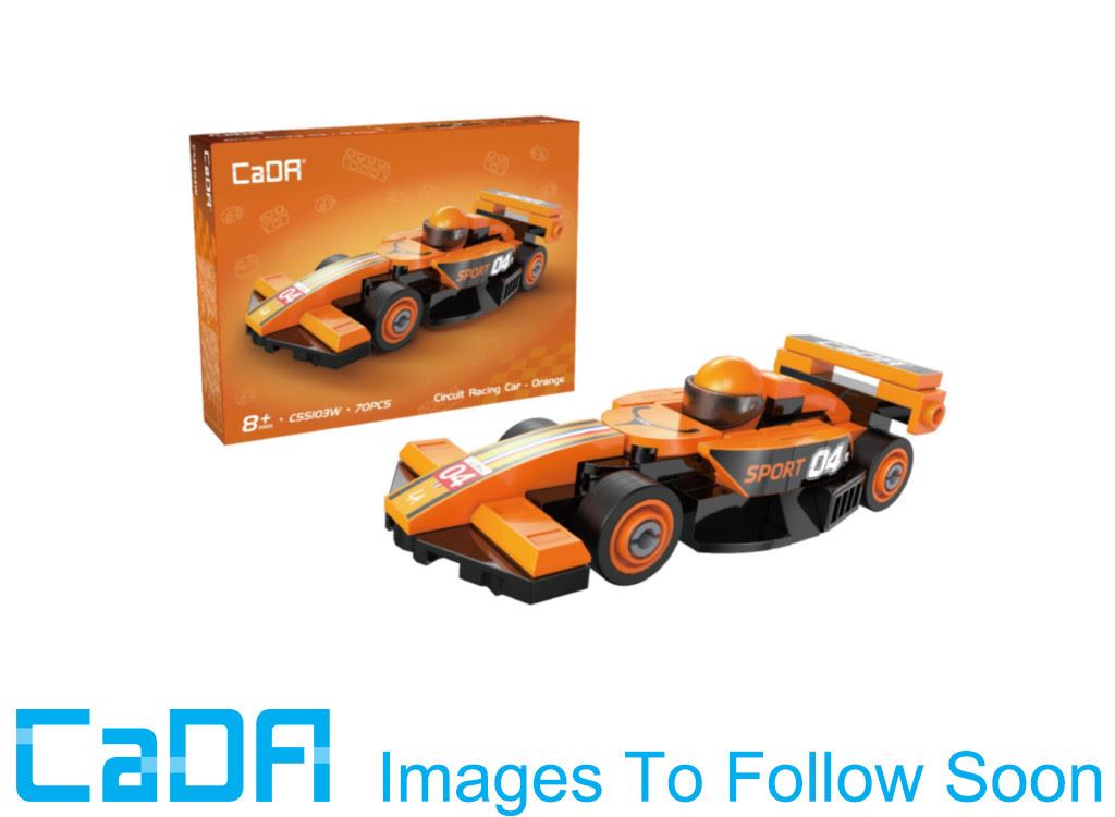 Cada Mini Orange Circuit Racing Car - 70 Pcs
