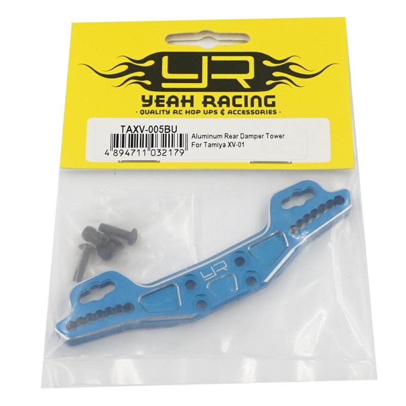 Yeah Racing Aluminum Rear Damper Tower Blue For Tamiya XV-01