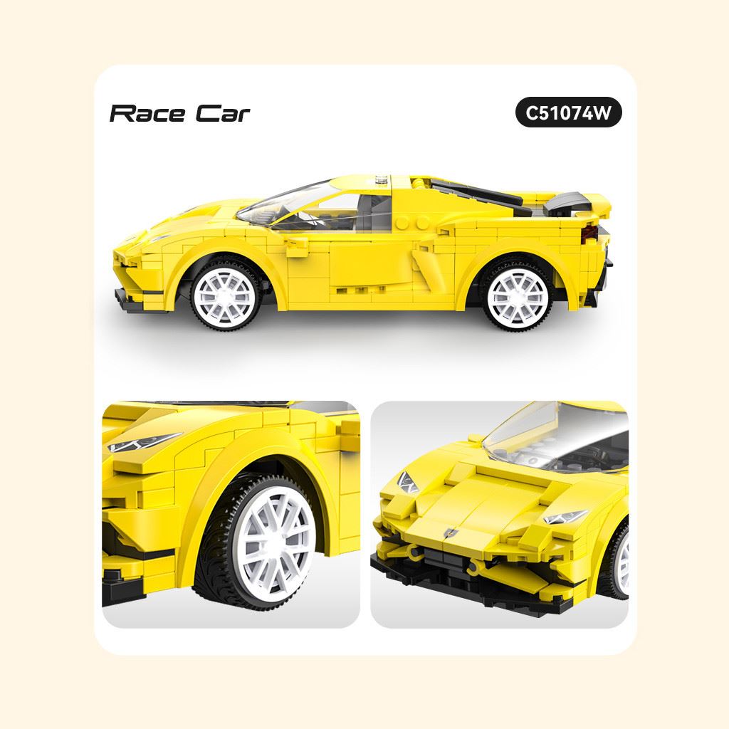 Cada Yellow Evo Sports Car - 289 Pcs