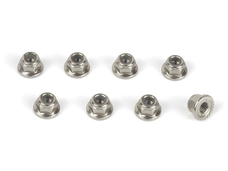 Flanged Lock Nut M4 (8Pcs)