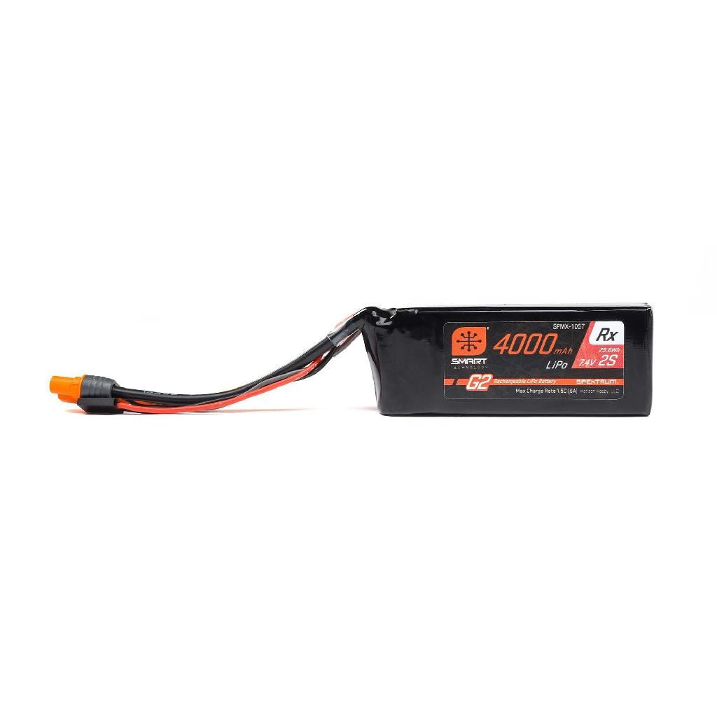 Spektrum 7.4V 4000Mah 2S 15C Smart G2 Receiver Lipo Battery: Ic3