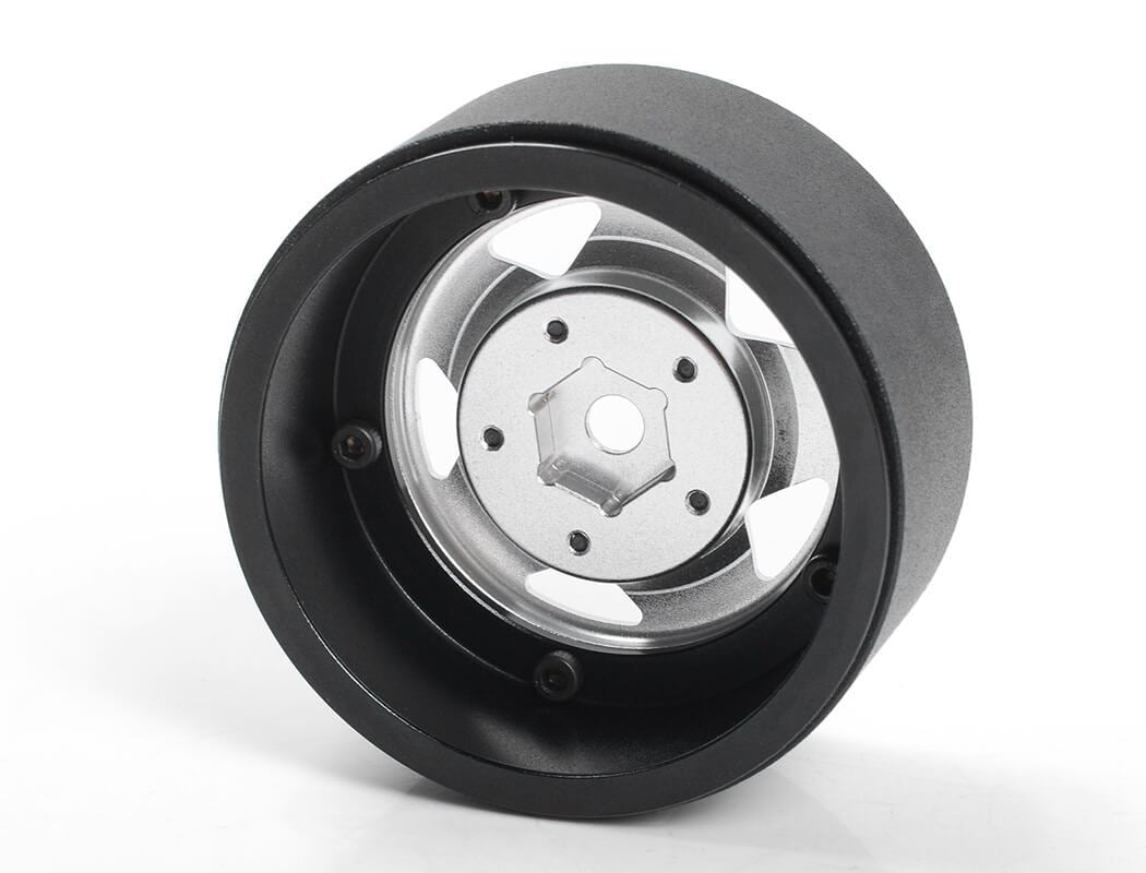 RC4WD SEREN 2.2 BEADLOCK WHEELS W/ CENTER CAPS (SILVER)