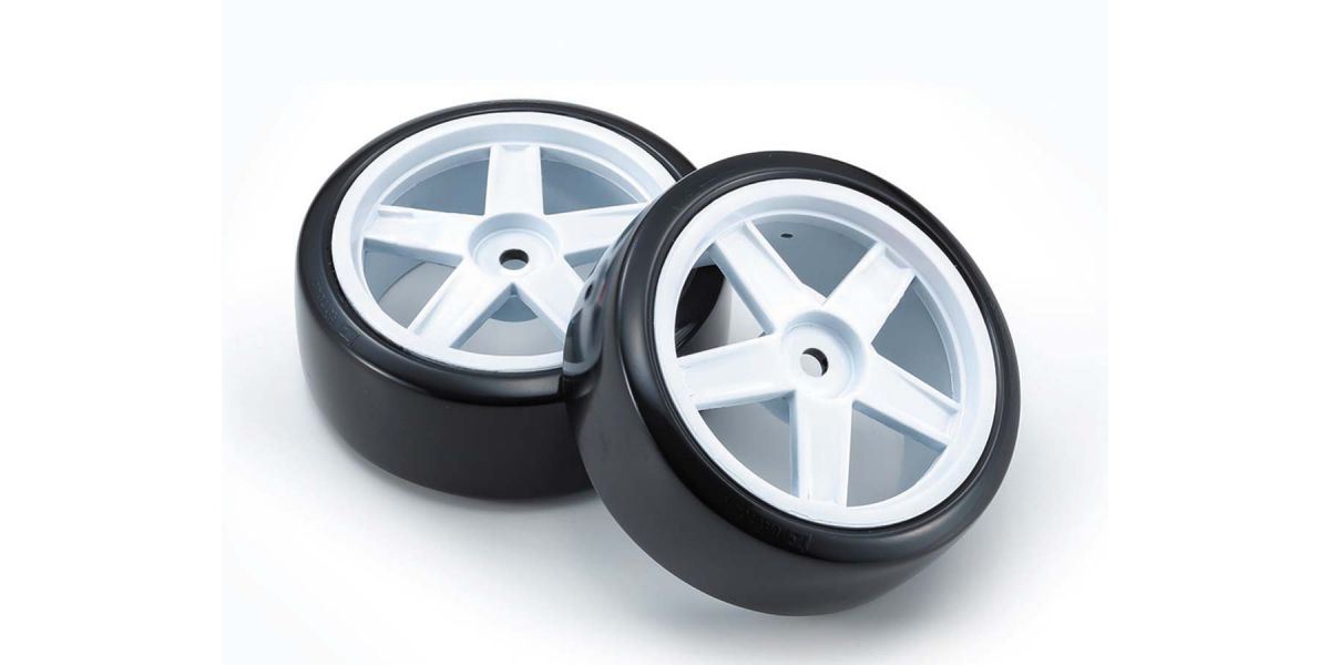 Pre-Glued Drift Tyres Fz02 5-Spoke White 1:10 Fazer 2.0 (2)