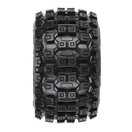 Proline 1/8 Badlands Mx38 F/R 3.8In Mt Tires Mounted 17mm Blk Raid (2
