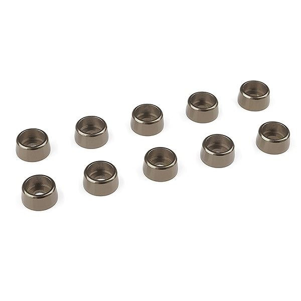 Corally Aluminium Washer For M3 Socket Head Screws Od=8mm Gun Metal 10Pcs