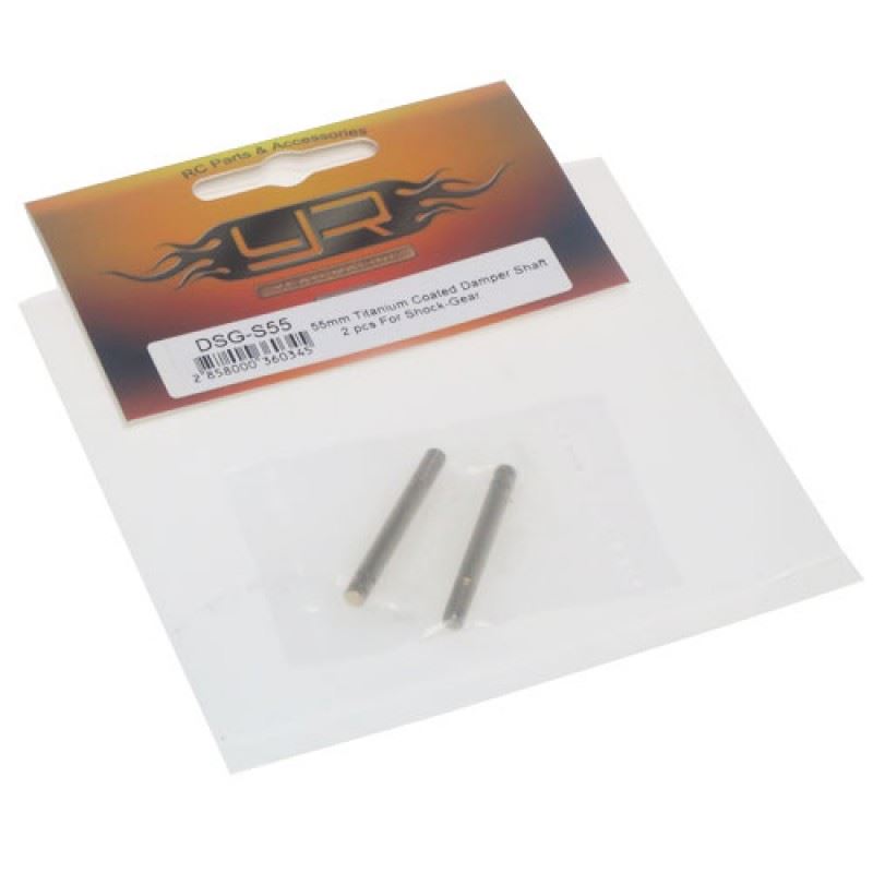 Yeah Racing Titanium Coated Damper Shaft 2 pcs For 55mm Shock-Gear