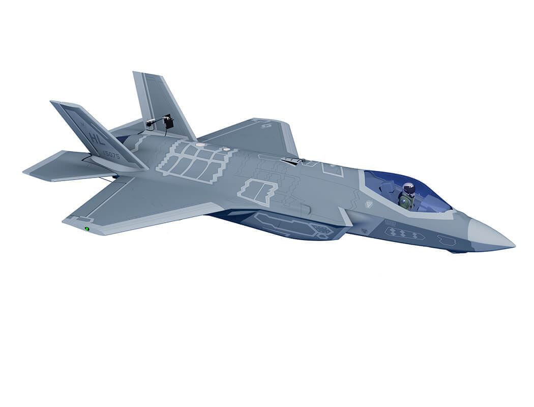 Xfly 64Mm F-35 Lightning Edf 750Mm No Retract Without Tx/Rx/Batt