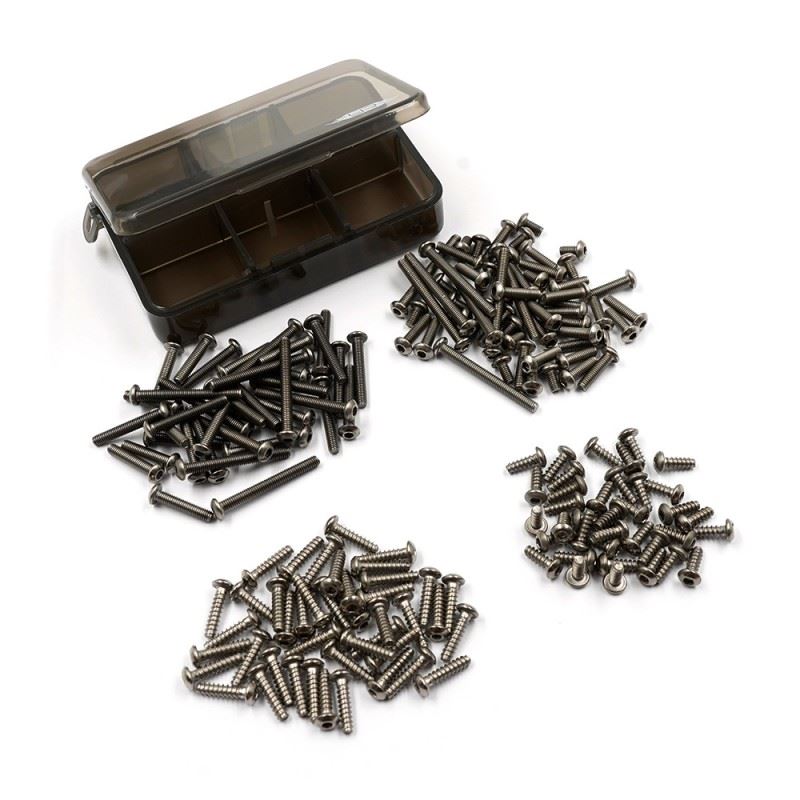 Yeah Racing Titanium Screw Assorted Set W/Box For Tamiya Super Clod Buster