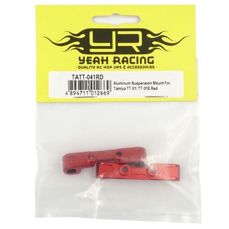 Yeah Racing Aluminum Suspension Mount For Tamiya TT-01/ TT-01E Red