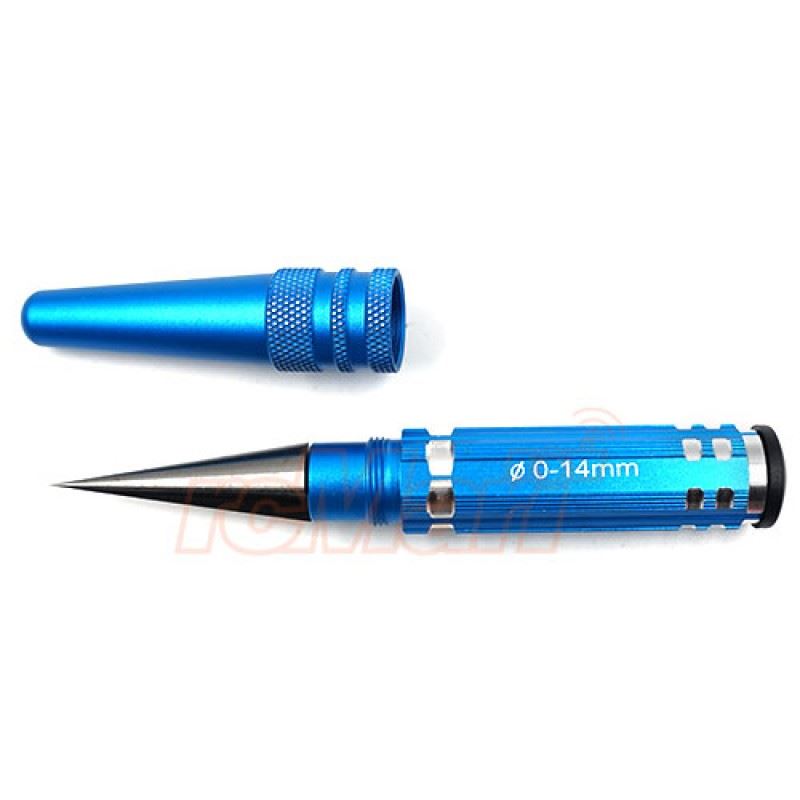 Yeah Racing Aluminum Body Mounting Hole Reamer 0-14mm Blue