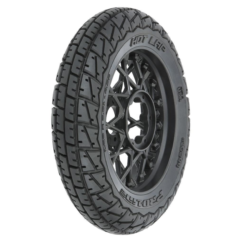 Pro 1/4 Hot Lap Mx S3 Front Tire Mtd Black Supermoto Wheel: Prom