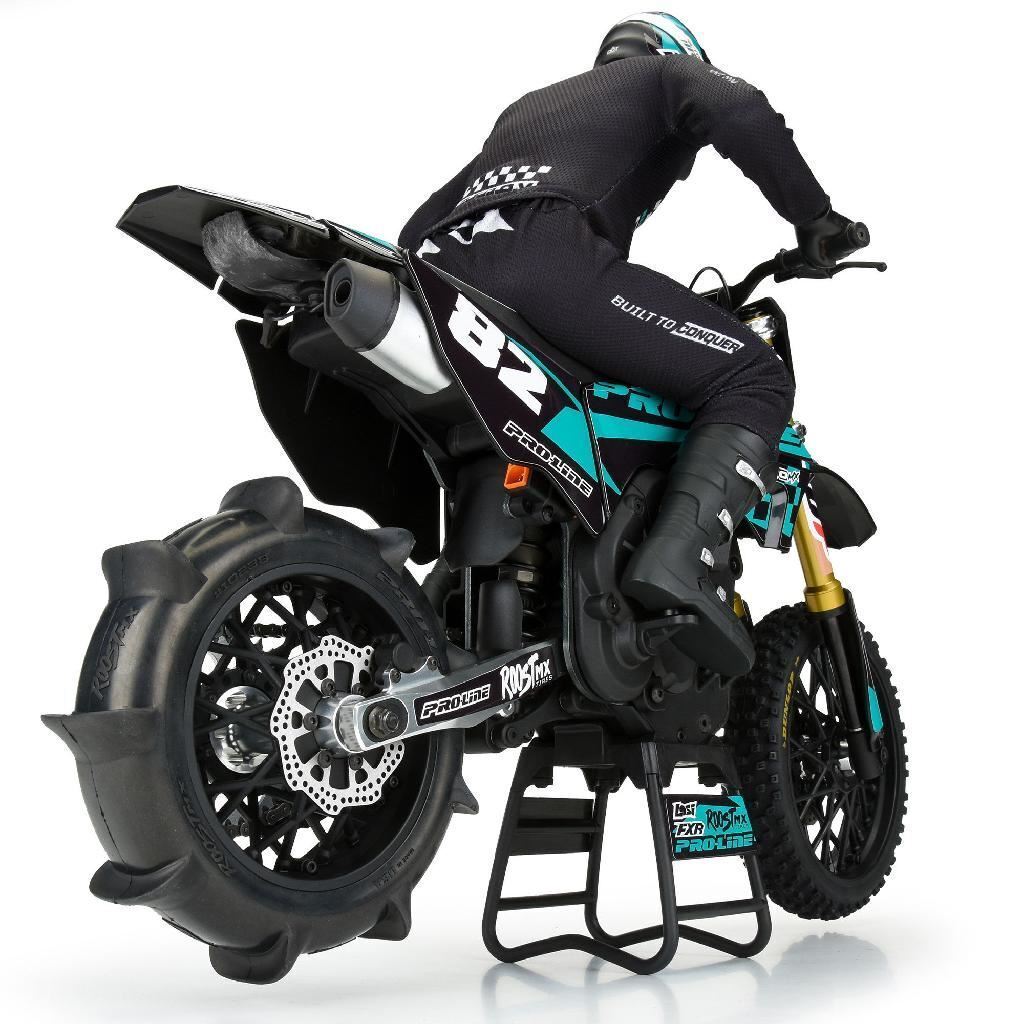 Proline Roost Mx Sand/Snow Paddle Motorcycle Tire Mounted On Black W