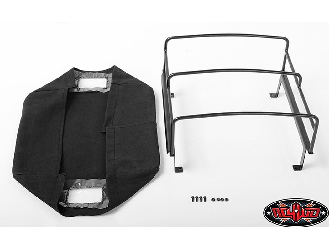 RC4WD BED SOFT TOP W/CAGE FOR RC4WD MOJAVE II FOUR DOOR (BLACK)