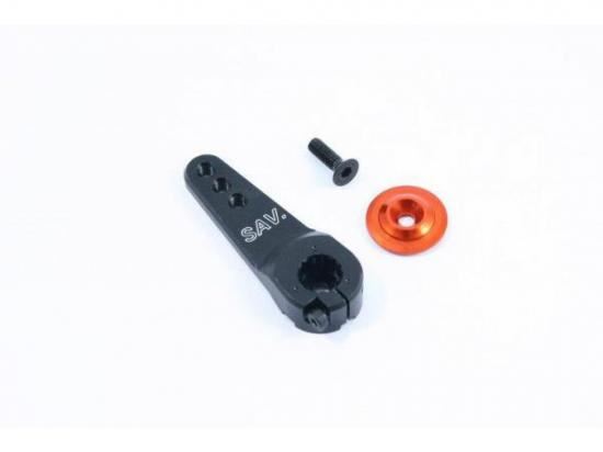 FASTRAX 25T JUMBO BLACK ALUM 3-IN-1 SERVO HORN (FUTABA)