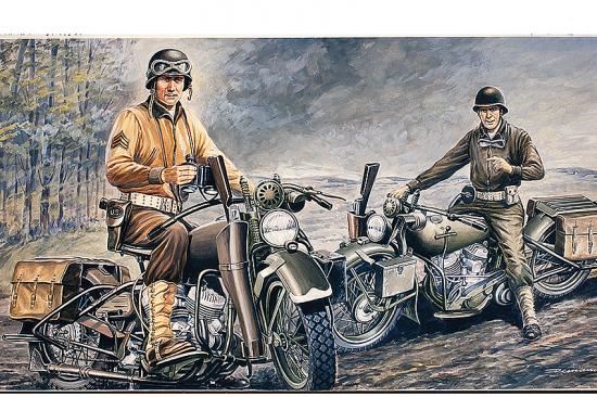 Italeri Us Motorcycles Ww2 D Day