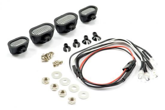 FASTRAX LIGHT SET w/LED,LENSES WIRE CONNECTOR 4PC - RECTANGLE