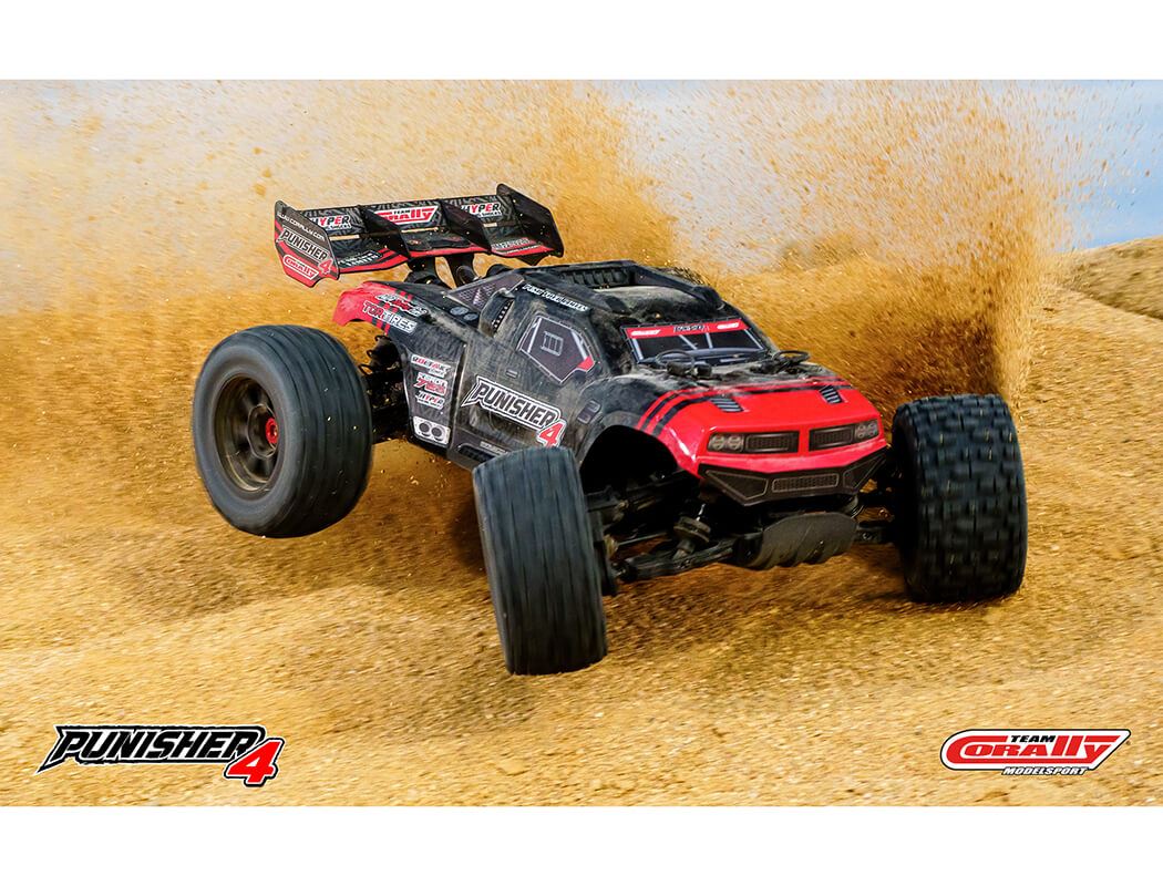 Corally Punisher 4 Brushless 4S Basher Truck Rtr - Red