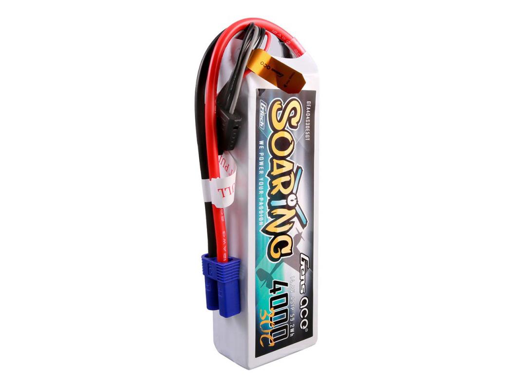 Gens Ace Li-Po G-Tech 4S 14.8V 4000mAh 30C Soaring with EC5