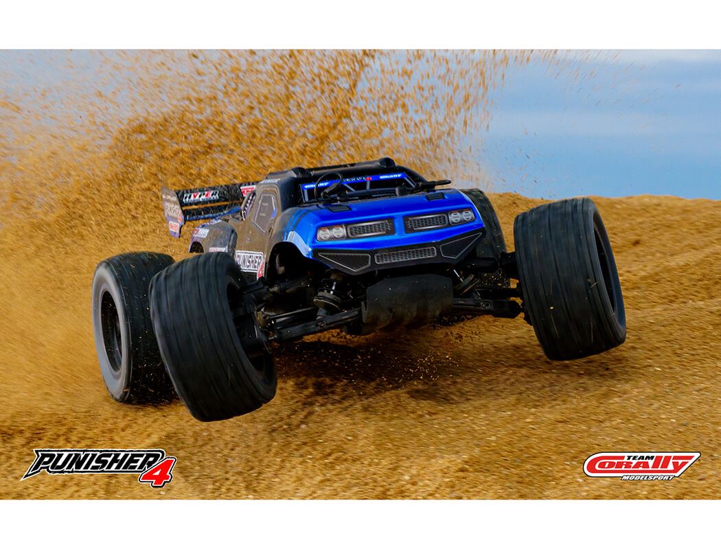 Corally Punisher 4 Brushless 4S Basher Truck Rtr - Blue