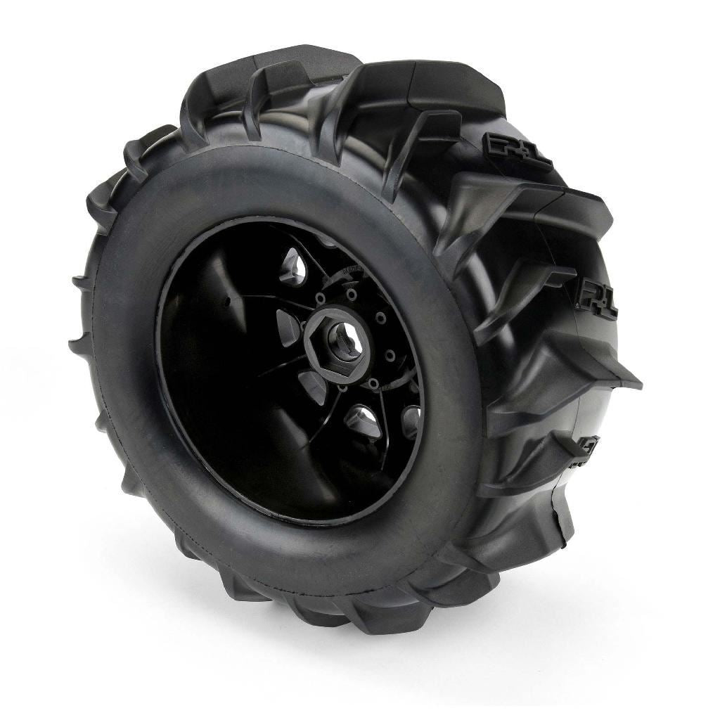 Proline 1/8 Dumont F/R 3.8In Mt Tires Mounted 17mm Blk Raid (2)