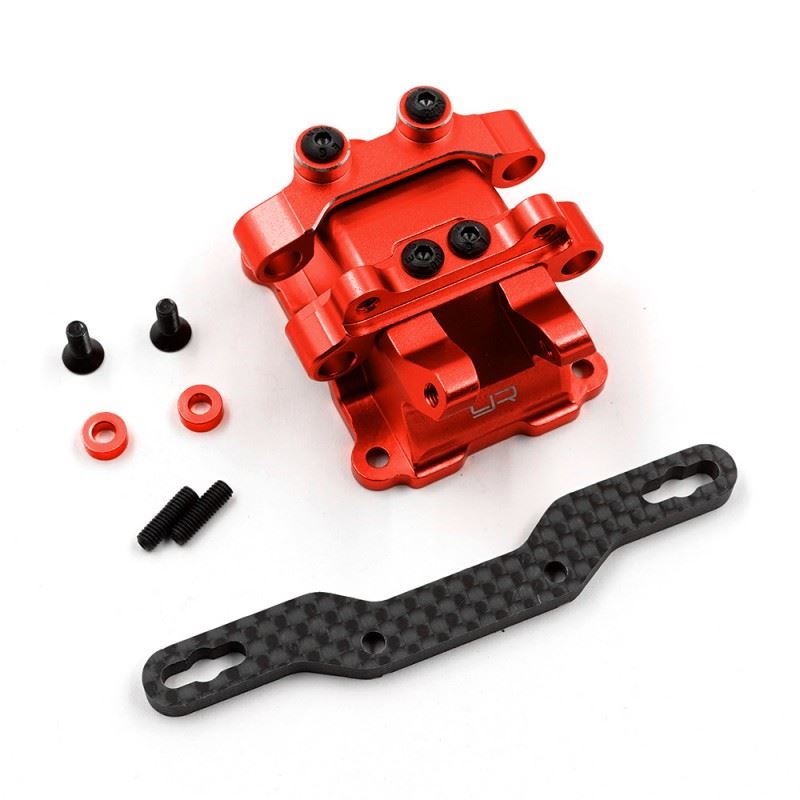 Yeah Racing Aluminum Gearbox Cover W/Carbon Damper Mount For Tamiya Tt02