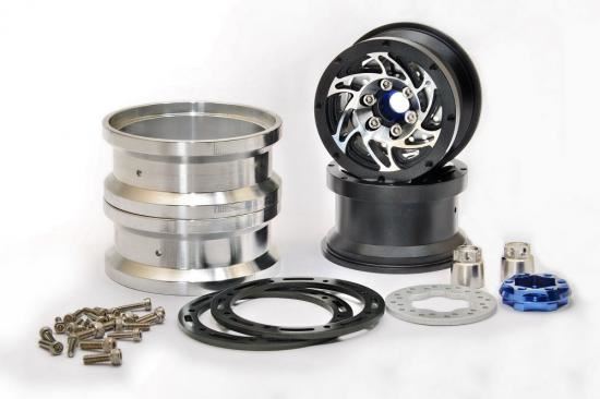 HOBAO DC-1 CNC ALUM. BEADLOCK 1.9" WHEELS BLACK (2)