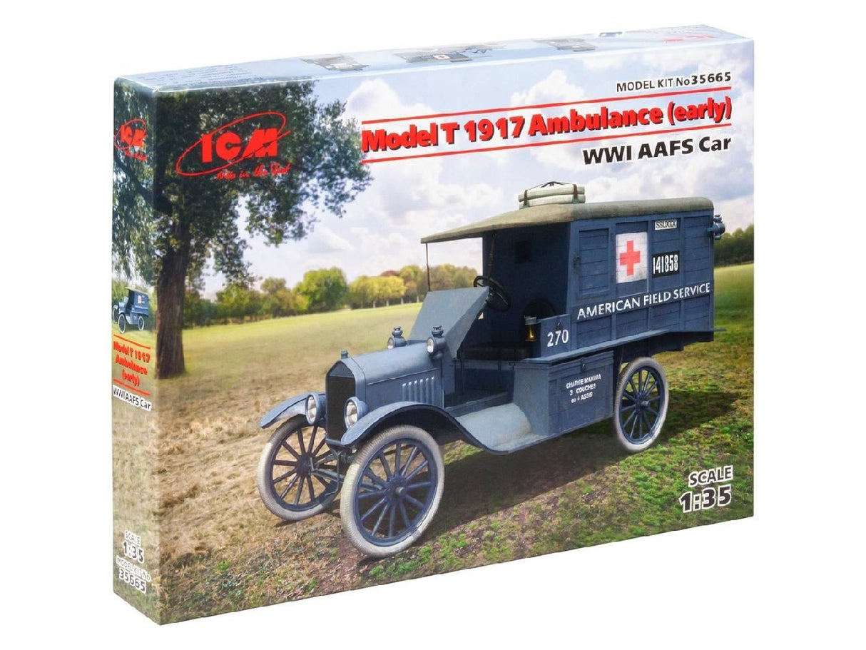 Icm Model T 1917 Ambulance (Early), Wwi Aafs Car