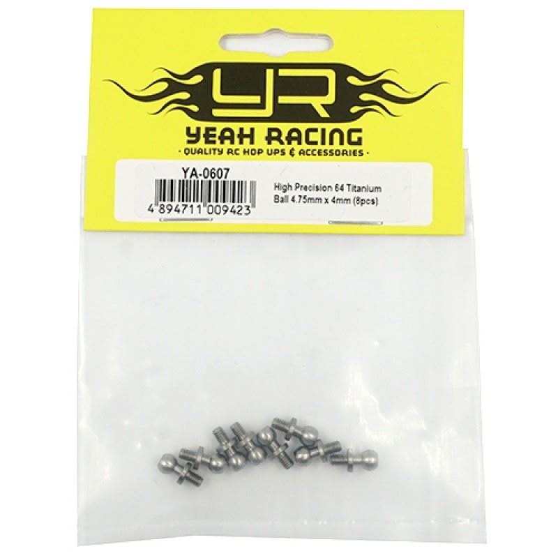 Yeah Racing High Precision 64 Titanium Ball 4.8mm x 4mm 8pcs