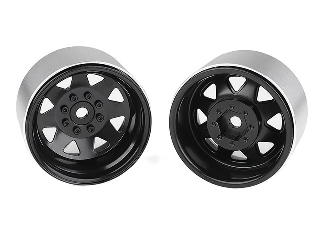 Rc4Wd 8Lug Deep Dish Wagon 1.9 Steel Stamped B/L Wheels Black