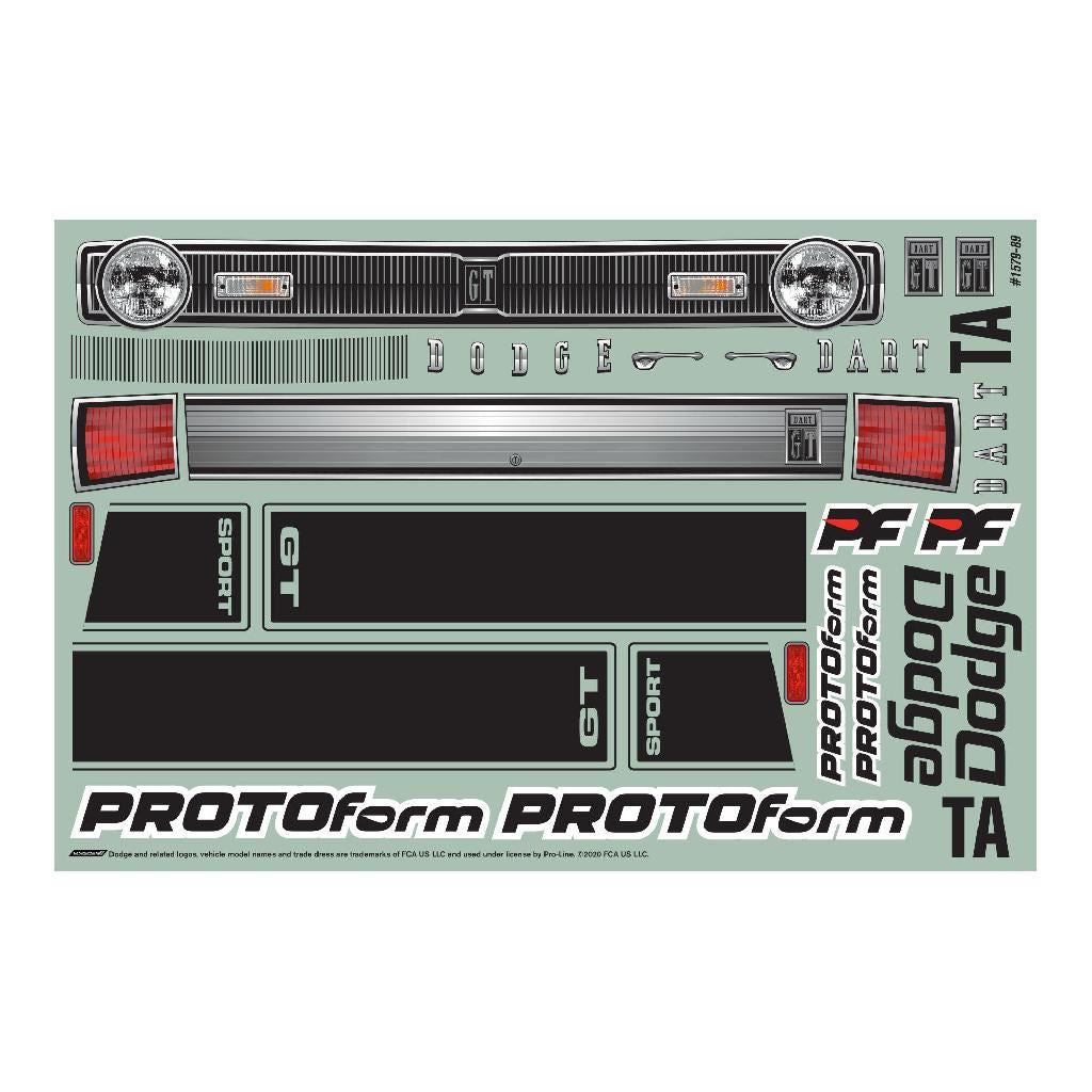 PRM 1/10 1967 Dodge Dart Clear Body: Vintage Trans-Am